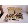 Image 2 : Lot of Assorted Paint Brushes and Paint Supplies