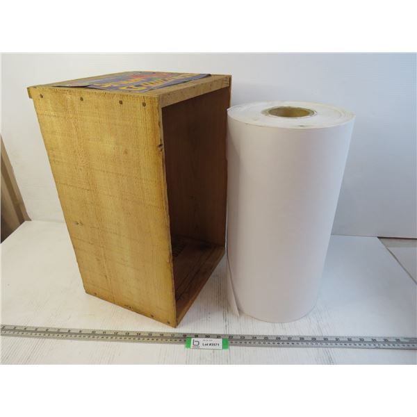 Wooden Apple Box - Roll of Paper (17 1/2")