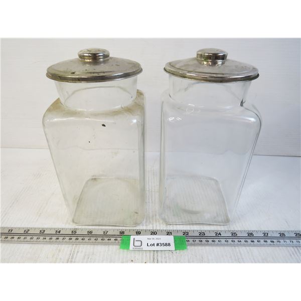 (2) Vintage Candy Jars