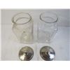 Image 2 : (2) Vintage Candy Jars