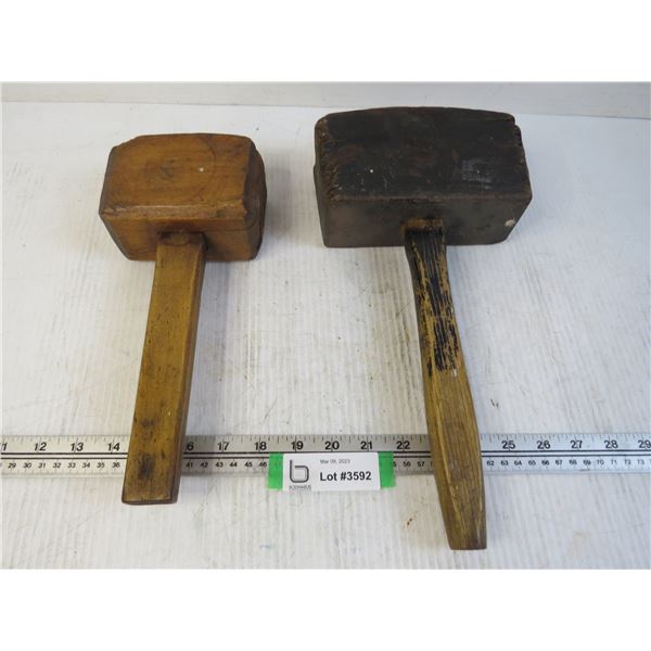 (2) Wood Working Mallets