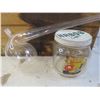 Image 3 : Wooden BC Fruit Box - Glass Beaker Item - Sealer Jars (Crown - Gem - Midwest) - Nabob Coffee Jar