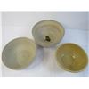 Image 2 : (3) Stone Ware Bowls (largest is chipped & cracked)