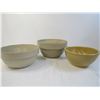 Image 5 : (3) Stone Ware Bowls (largest is chipped & cracked)