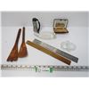 Image 1 : (2) Rulers - (2) Wooden Salad Forks Flashlight - Misc. Items