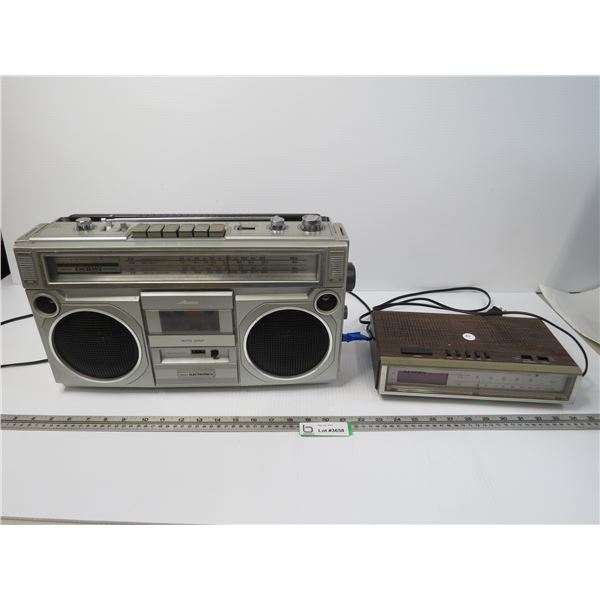 Sears AM/FM Cassette Radio (not working) - Lloyds Clock Radio (working)