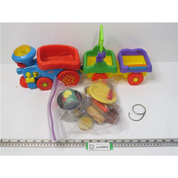 Fisher Price Train - Bag of Toy Cooking/Food Items