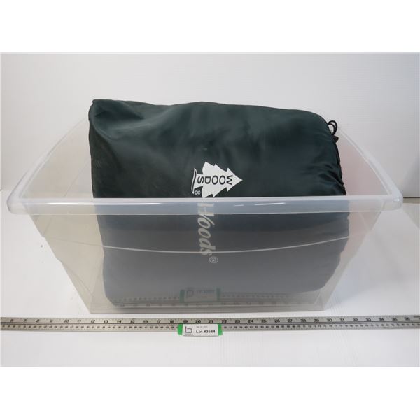 Plastic Container (no lid) - Woods Sleeping Blanket (unknown condition)