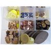 Image 2 : Container of Assorted Buttons (Brown & Yellow & Purple)