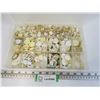 Image 1 : Container of Assorted Buttons (White & Yellow)