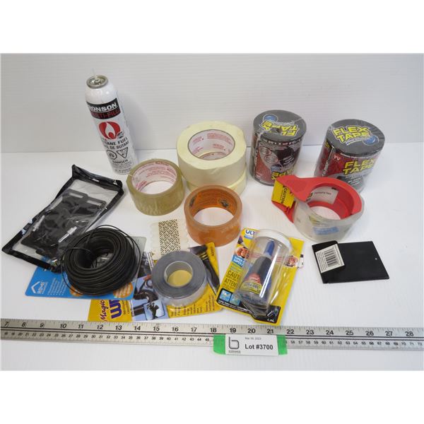 Crazy Glue - Flex Tapes - Assorted Tapes - Roll of Tie Wire - Butane - Belt Clips (CANNOT SHIP)