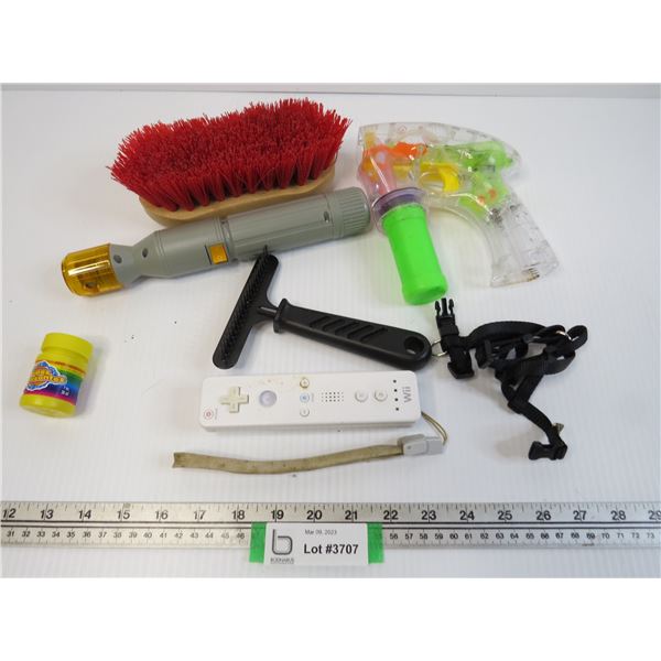 Wii Controller - Brush - Bubble Blower - Pet Nail Trimmer - Misc. Items