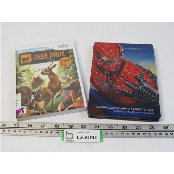 Spiderman DVD - Deer Drive Wii Game