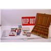 Image 1 : (4) Sets of Cards (Including Roughrider), Dice, Storage Box and Sign