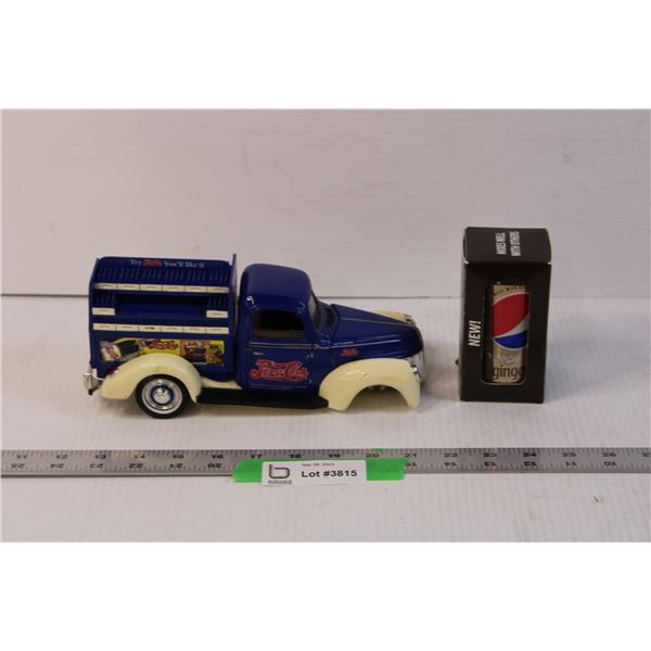 Pepsi Vintage Advertising Truck, Can of Ginger Diet Pepsi (Full) (Truck is Damaged and Missing Wheel