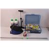 Image 1 : Lot of Bike Air Pump and Misc. Items - Candle, Holding Tank Deodorant