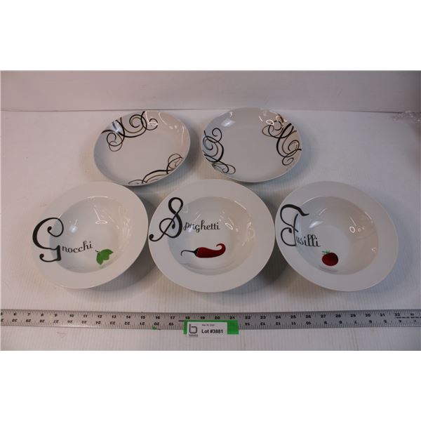 (5) Assorted Ceramic Bowls