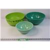 Image 1 : (3) Assorted Plastic Mixing Bowls - One is Halloween