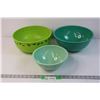 Image 2 : (3) Assorted Plastic Mixing Bowls - One is Halloween