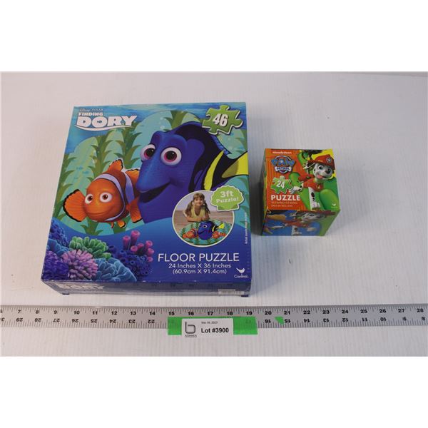 (2) Kids Puzzles - Finding Dory, Paw Patrol (Did Not Count Number of Puzzle Pieces)