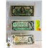 CANADIAN DOLLAR BILLS- 1937, 1967, 1973