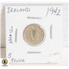 1942 IRISH EIRE 3 PENCE COIN