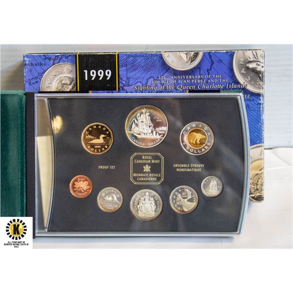1999 RCM 8 COIN PROOF SET W/BOX- 225TH
