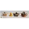 LOT OF MINIATURE DECORATIVE TEA POTS