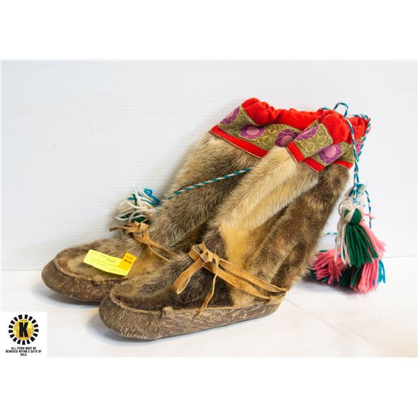 ANTIQUE SEAL SKIN ARCTIC MUKLUKS MENS