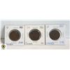 1888-1910 X 3 VARIOUS LARGE CANADA 1 CENT COINS