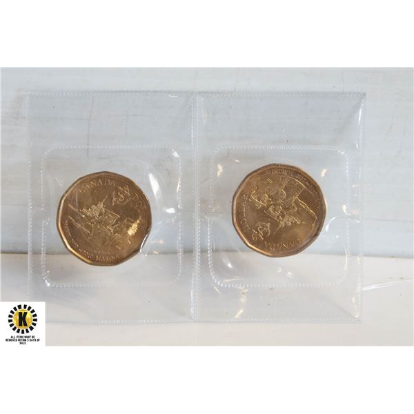 1910-2010 x2 MINT SEALED CANADA $1 COINS