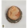 Image 1 : VINTAGE SILVER FILIGREE CAMEO BROOCH PIN