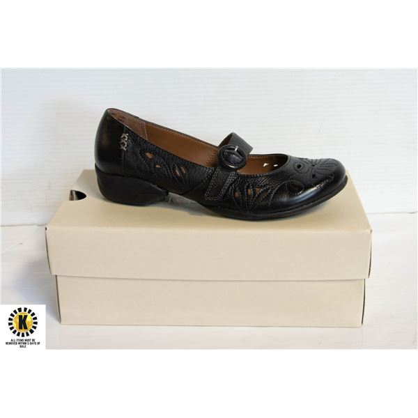 NEW BLACK LEATHER LADIES HUSH PUPPIES