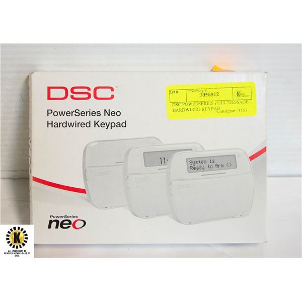 DSC POWERSERIES FULL MESSAGE HARDWIRED KEYPAD