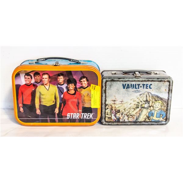 STAR TREK & VAULT TECH METAL LUCHBOXES