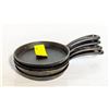 4 MINI CAST IRON FRY PANS TOGETHER-ESTATE