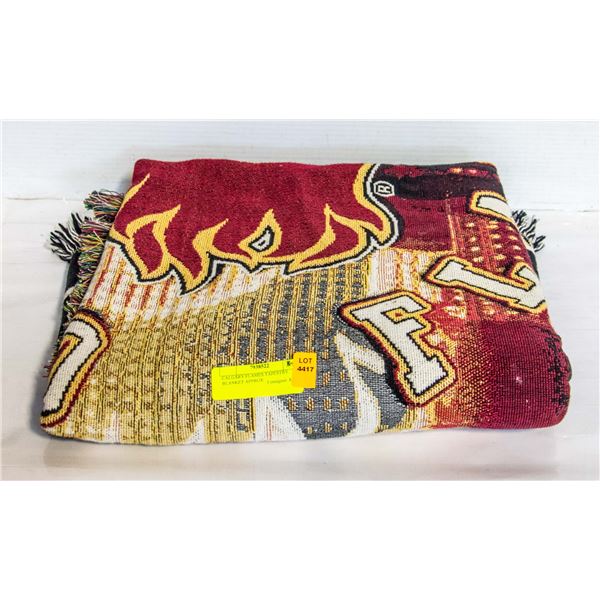 CALGARY FLAMES TAPESTRY BLANKET APPROX