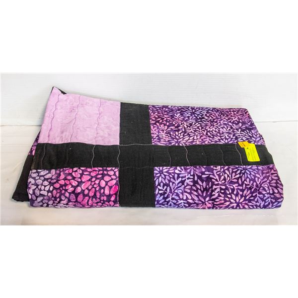 ESTATE 5X6 FT PURPLE/BLACK PATCHWORK QUILT-ESTATE