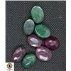 Image 1 : #68-GENUINE RUBY& EMERALD GEMSTONE 67.95CT