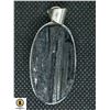 Image 1 : #147-NATURAL BLACK TOURMALINE (RAW) PENDANT