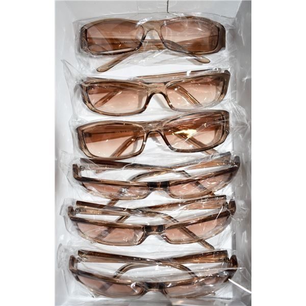 6 PAIRS BROWN ITALIAN SUNGLASSES