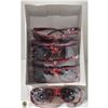 Image 2 : 6 PAIRS RED WITH CHROME ACCENT MODERN SUNGLASSES