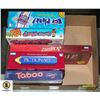 Image 1 : BOX WITH 5 BOARD GAMES - PICTIONARY, TABOO,