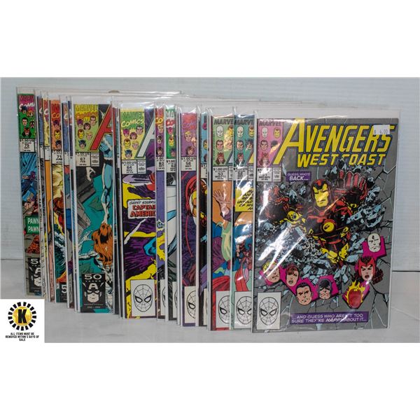 MARVEL WEST COAST AVENGERS #51-75 COMIC LOT