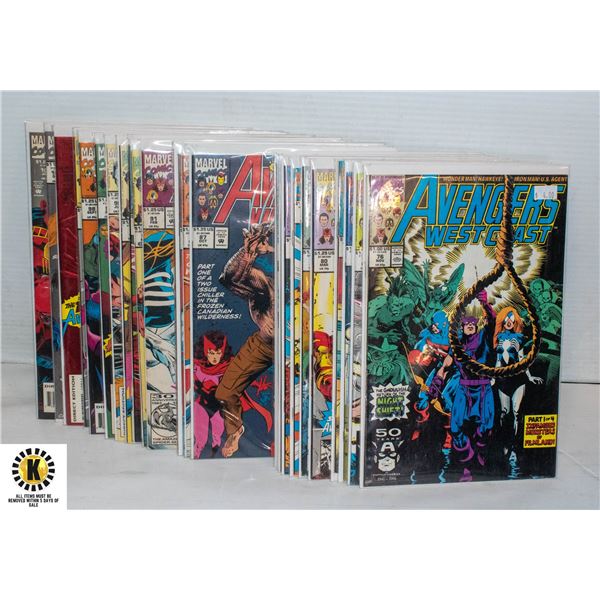 MARVEL WEST COAST AVENGERS #76-102 COMIC LOT