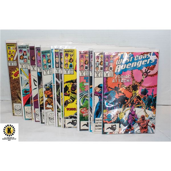 MARVEL WEST COAST AVENGERS #26-50 COMIC LOT