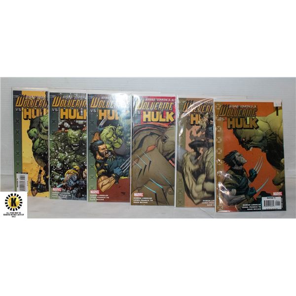 MARVEL ULTIMATE WOLVERINE VS HULK #1-6 COMIC SET