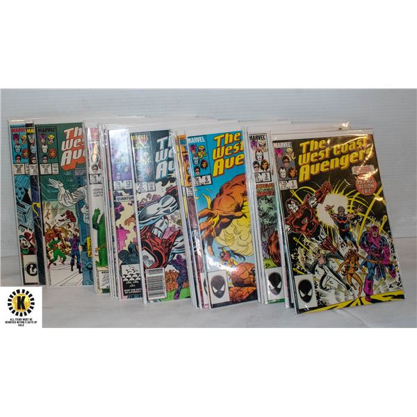 MARVEL WEST COAST AVENGERS #1-25 COMIC LOT