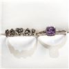 Image 1 : S47-138 SILVER AMETHYST & MARCASITE RING