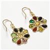 Image 1 : S47-146 GENUINE GEMSTONES EARRINGS